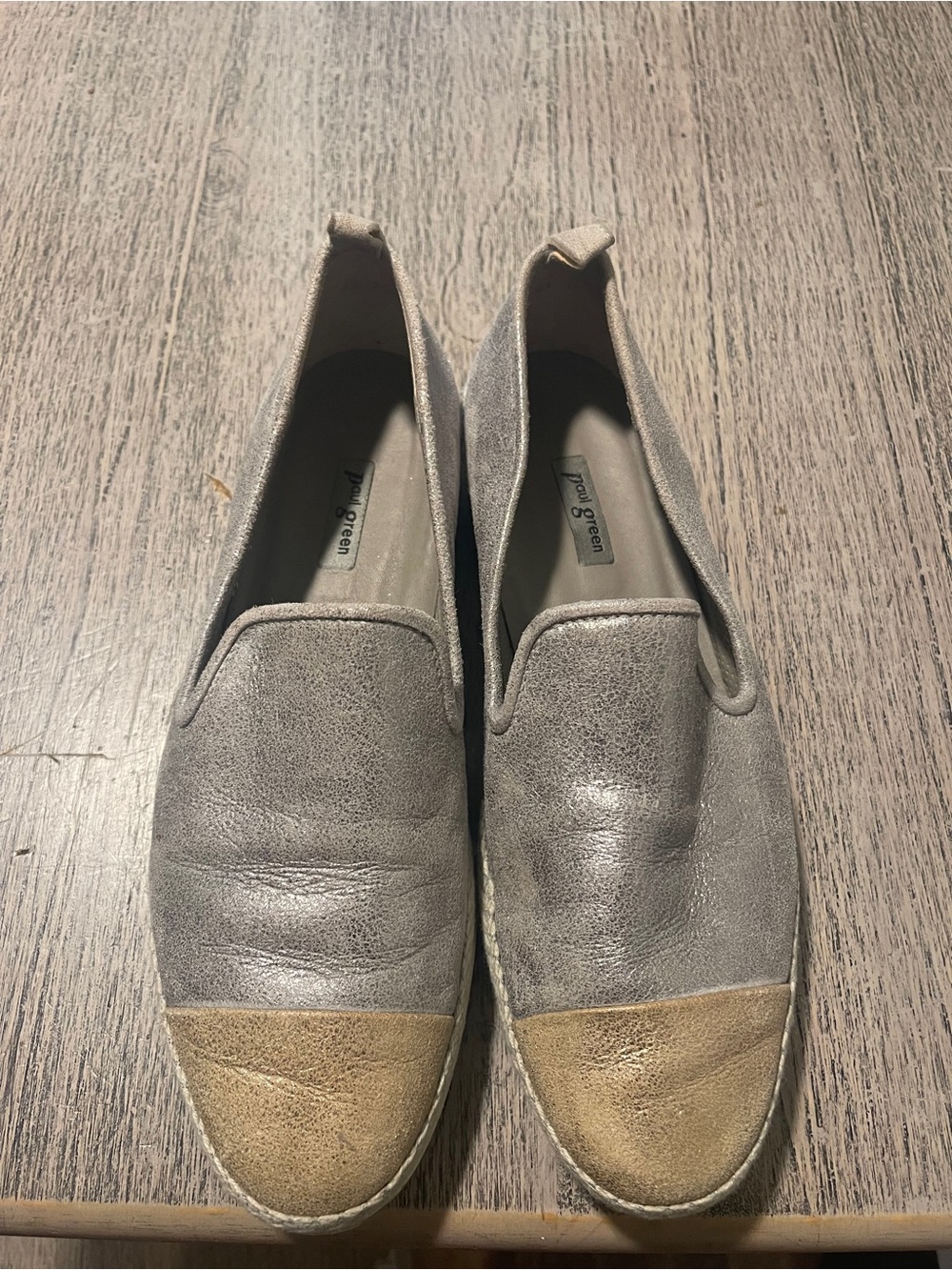 Paul Green Joaquin Espadrille Slip On Leather Loafer Round Toe EU 5.5 US 8